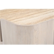 Meridian Furniture Calabria Beige Marble And Cream Oak Wood Coffee Table