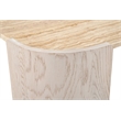 Meridian Furniture Calabria Beige Marble And Cream Oak Wood End Table