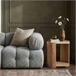 Meridian Furniture Calabria Beige Marble And Natural Oak Wood End Table