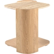 Meridian Furniture Calabria Beige Marble And Natural Oak Wood End Table