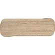 Meridian Furniture Calabria Beige Marble And Natural Oak Wood Console Table