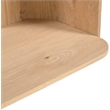 Meridian Furniture Calabria Beige Marble And Natural Oak Wood Console Table