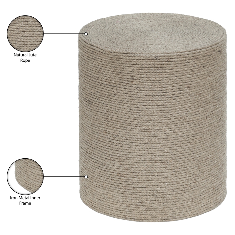 Meridian Furniture Meadow Natural Jute End Table