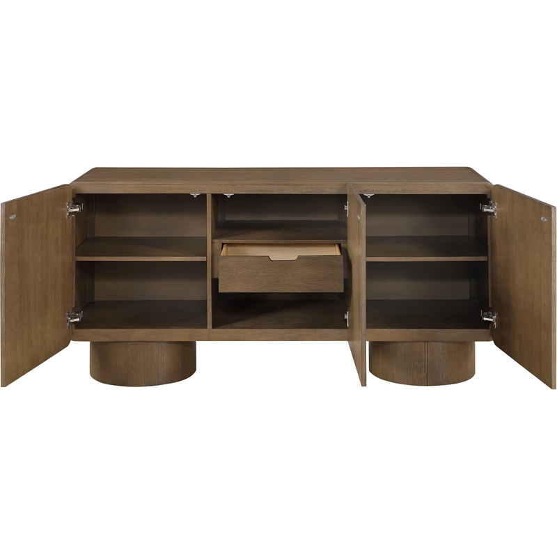 Meridian Furniture Adagio Brown Solid Wood And Oak Veneer Sideboard/Buffet