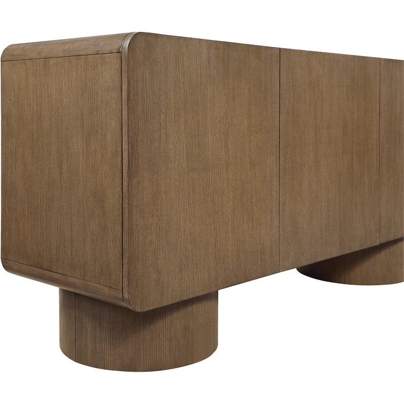 Meridian Furniture Adagio Brown Solid Wood And Oak Veneer Sideboard/Buffet