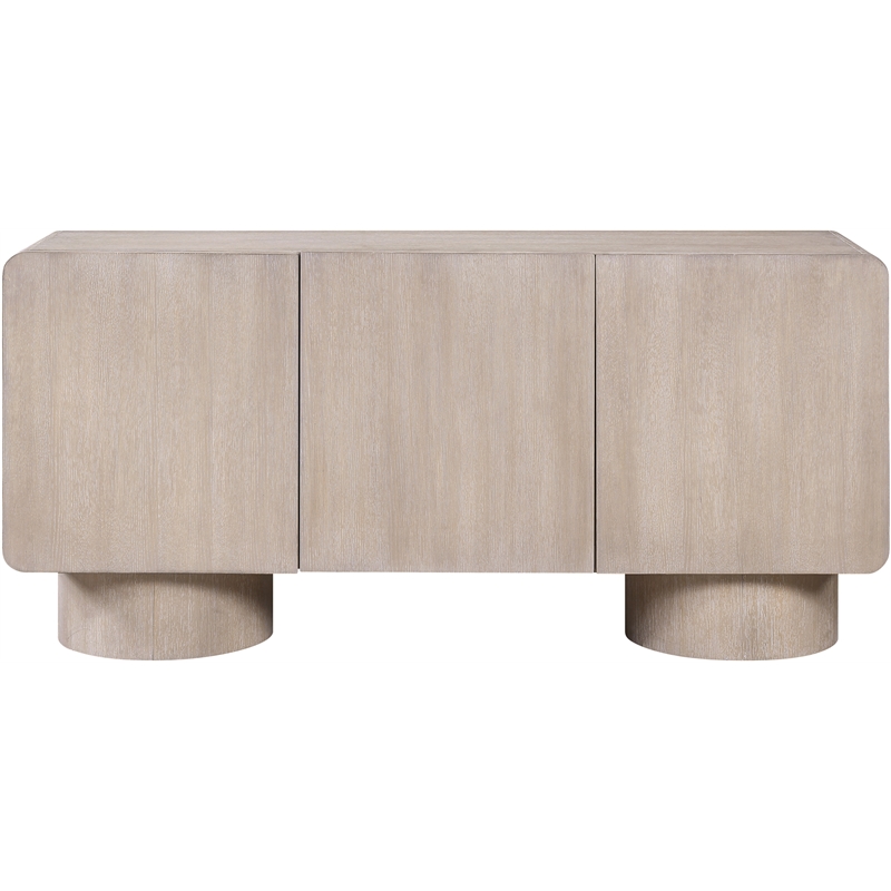 Meridian Furniture Adagio Natural Solid Wood And Oak Veneer Sideboard/Buffet