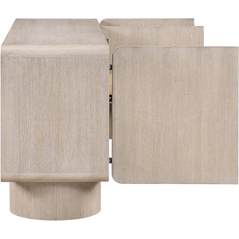 Meridian Furniture Adagio Natural Solid Wood And Oak Veneer Sideboard/Buffet