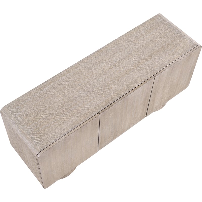 Meridian Furniture Adagio Natural Solid Wood And Oak Veneer Sideboard/Buffet