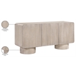 Meridian Furniture Adagio Natural Solid Wood And Oak Veneer Sideboard/Buffet