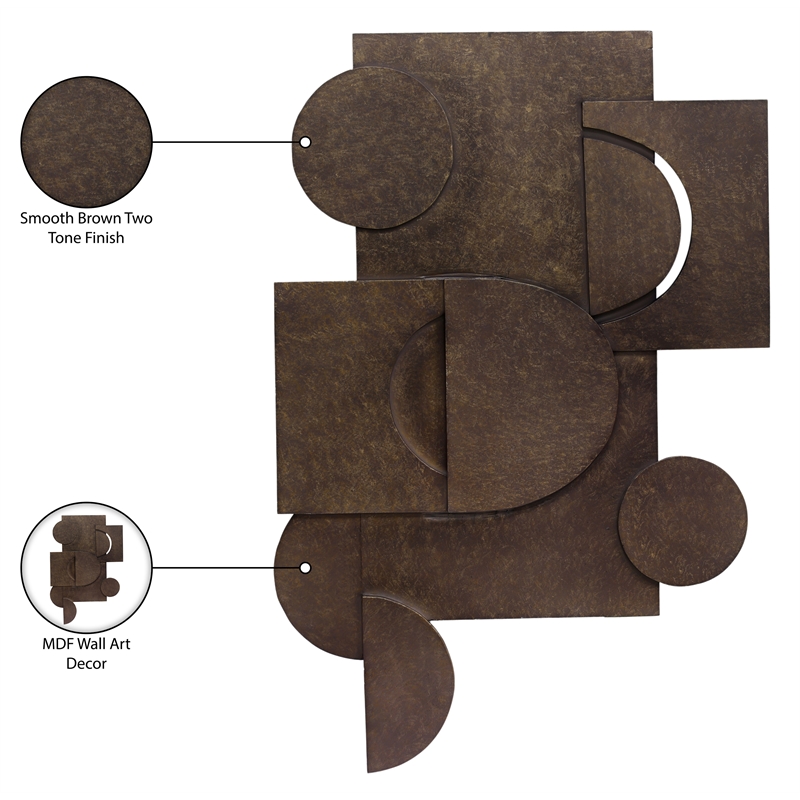 Meridian Furniture Nuvori Brown Wall Decor