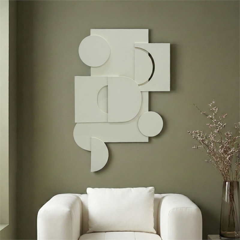 Meridian Furniture Nuvori Cream Wall Decor