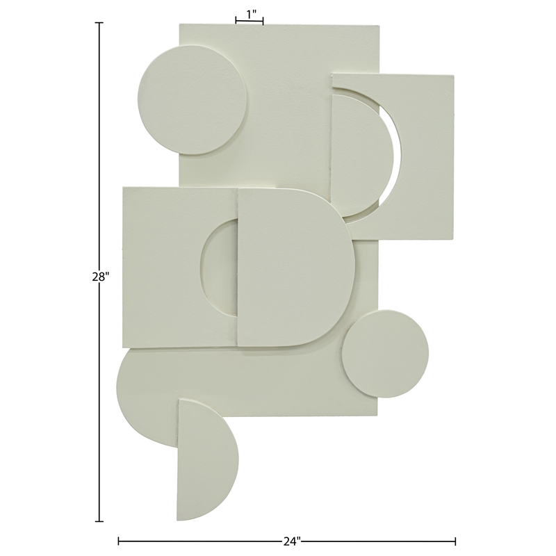 Meridian Furniture Nuvori Cream Wall Decor