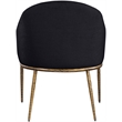 Meridian Furniture Ferro Black Linen Textured Performance Fabric Dining AC
