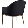 Meridian Furniture Ferro Black Linen Textured Performance Fabric Dining AC