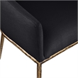 Meridian Furniture Ferro Black Linen Textured Performance Fabric Dining AC