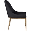 Meridian Furniture Ferro Black Linen Textured Performance Fabric Dining SC