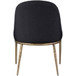 Meridian Furniture Ferro Black Linen Textured Performance Fabric Dining SC