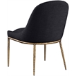 Meridian Furniture Ferro Black Linen Textured Performance Fabric Dining SC