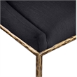 Meridian Furniture Ferro Black Linen Textured Performance Fabric Dining SC
