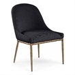 Meridian Furniture Ferro Black Linen Textured Performance Fabric Dining SC