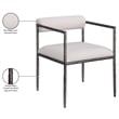 Meridian Furniture Axis Beige Linen Textured Fabric Dining Chair (Set of 2)