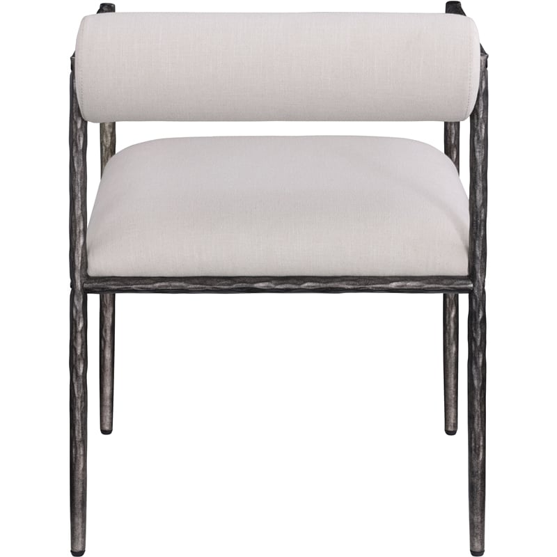 Meridian Furniture Axis Beige Linen Textured Fabric Dining Chair (Set of 2)