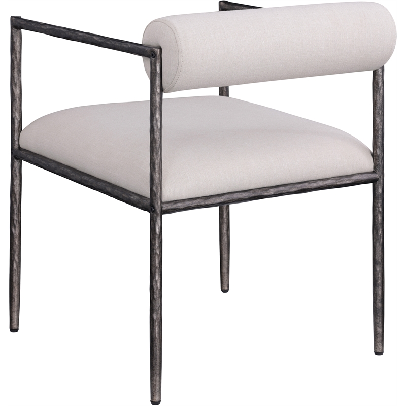 Meridian Furniture Axis Beige Linen Textured Fabric Dining Chair (Set of 2)