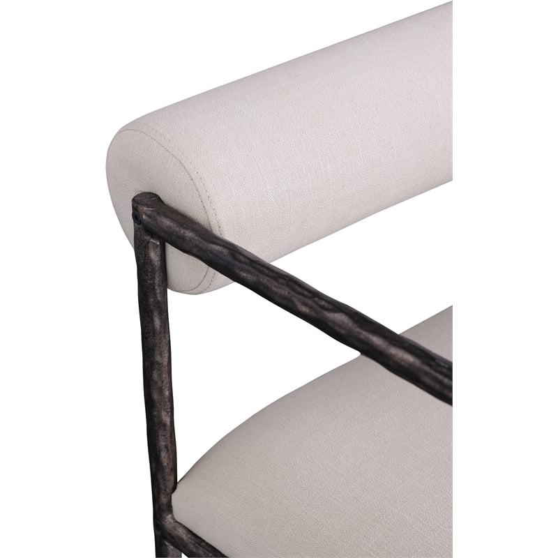 Meridian Furniture Axis Beige Linen Textured Fabric Dining Chair (Set of 2)