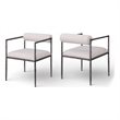 Meridian Furniture Axis Beige Linen Textured Fabric Dining Chair (Set of 2)
