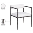 Meridian Furniture Axis Cream Linen Textured Fabric Dining Chair (Set of 2)