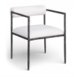 Meridian Furniture Axis Cream Linen Textured Fabric Dining Chair (Set of 2)