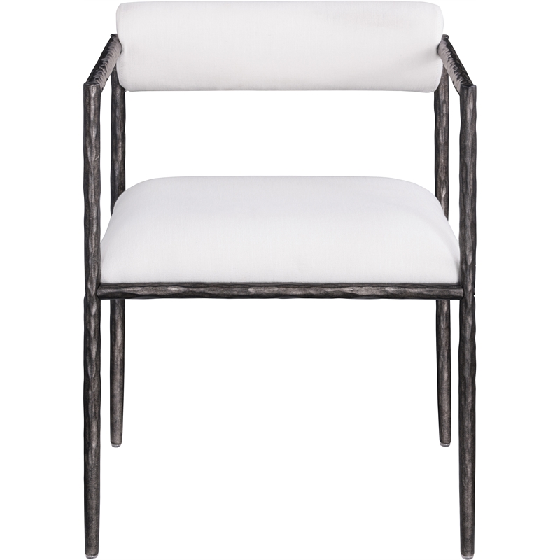 Meridian Furniture Axis Cream Linen Textured Fabric Dining Chair (Set of 2)