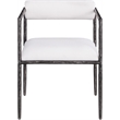 Meridian Furniture Axis Cream Linen Textured Fabric Dining Chair (Set of 2)