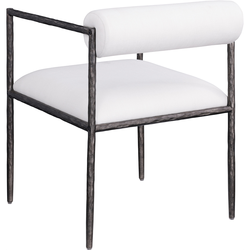 Meridian Furniture Axis Cream Linen Textured Fabric Dining Chair (Set of 2)