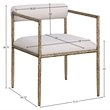 Meridian Furniture Axis Beige Linen Textured Fabric Dining Chair (Set of 2)