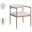 Meridian Furniture Axis Beige Linen Textured Fabric Dining Chair (Set of 2)