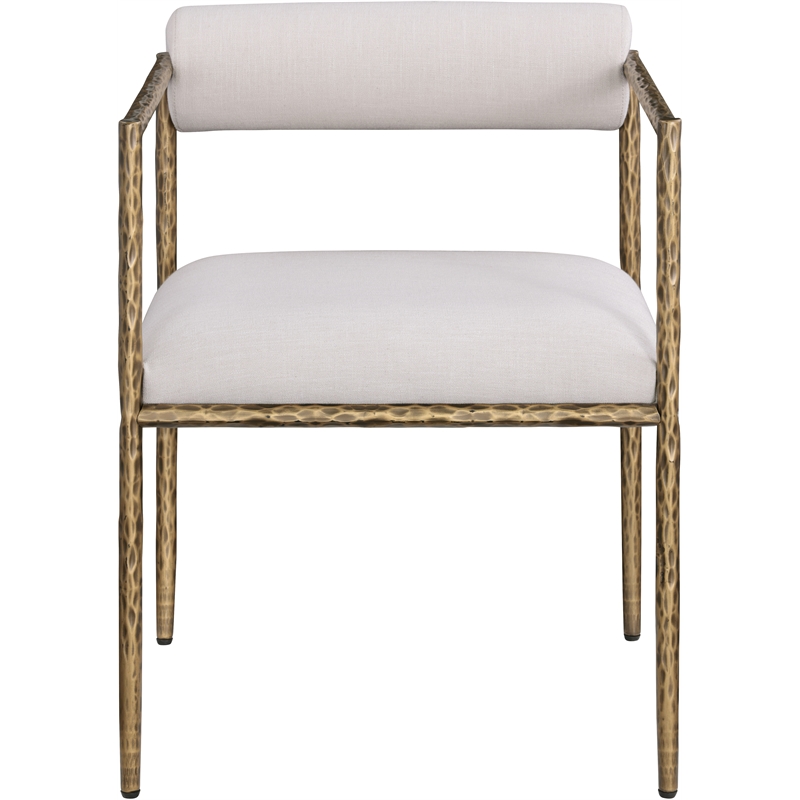 Meridian Furniture Axis Beige Linen Textured Fabric Dining Chair (Set of 2)