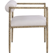 Meridian Furniture Axis Beige Linen Textured Fabric Dining Chair (Set of 2)