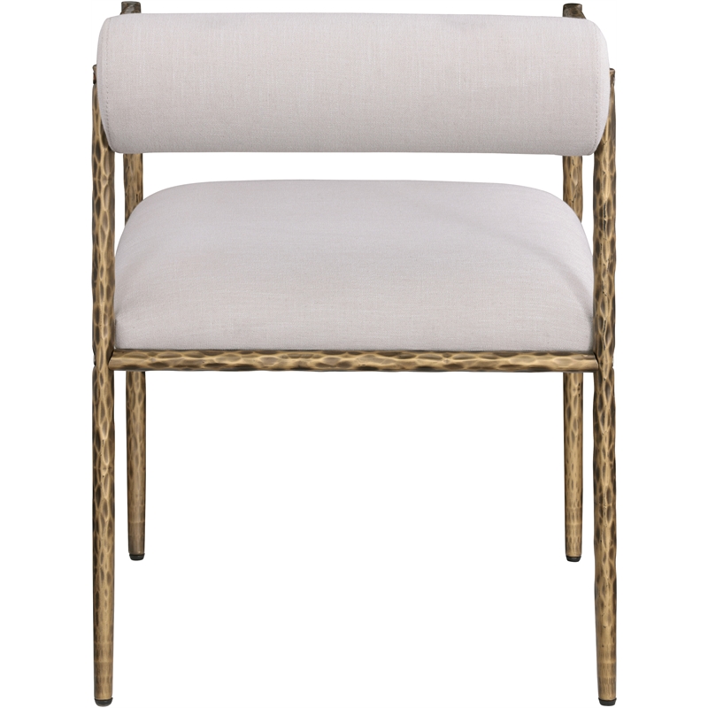 Meridian Furniture Axis Beige Linen Textured Fabric Dining Chair (Set of 2)