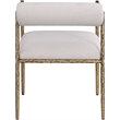 Meridian Furniture Axis Beige Linen Textured Fabric Dining Chair (Set of 2)