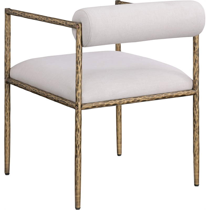 Meridian Furniture Axis Beige Linen Textured Fabric Dining Chair (Set of 2)