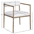 Meridian Furniture Axis Cream Linen Textured Fabric Dining Chair (Set of 2)