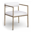 Meridian Furniture Axis Cream Linen Textured Fabric Dining Chair (Set of 2)