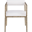 Meridian Furniture Axis Cream Linen Textured Fabric Dining Chair (Set of 2)