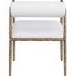 Meridian Furniture Axis Cream Linen Textured Fabric Dining Chair (Set of 2)