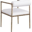 Meridian Furniture Axis Cream Linen Textured Fabric Dining Chair (Set of 2)