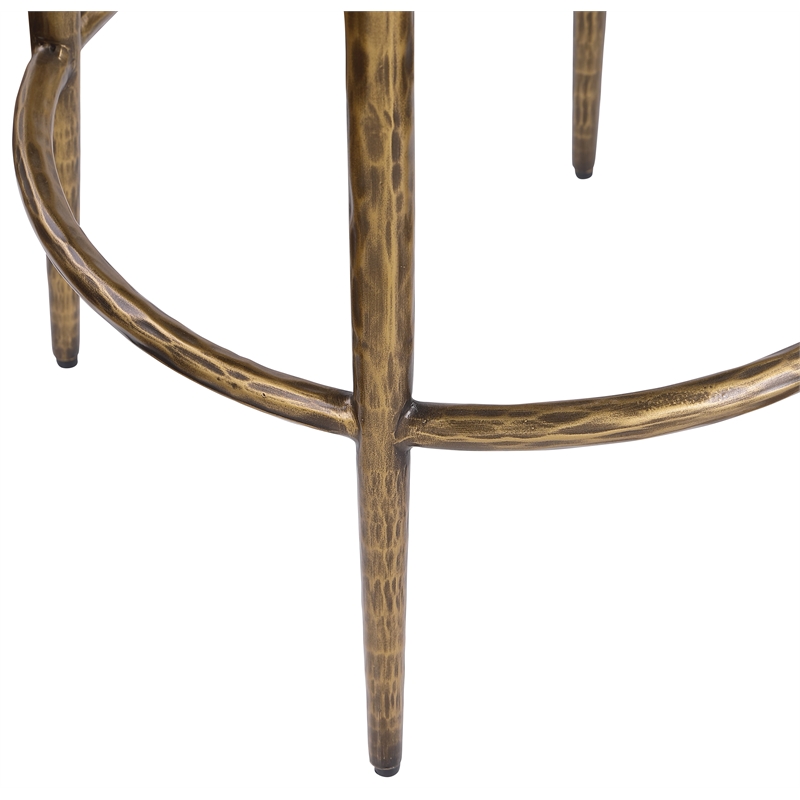 Meridian Furniture Ferro Black Linen Textured Performance Fabric Counter Stool