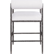 Meridian Furniture Axis Cream Linen Textured Fabric Counter Stool (Set of 2)
