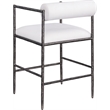 Meridian Furniture Axis Cream Linen Textured Fabric Counter Stool (Set of 2)