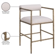Meridian Furniture Axis Beige Linen Textured Fabric Counter Stool (Set of 2)